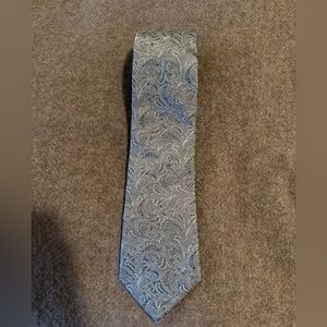 Brunello Cucinelli Silver Paisley Tie